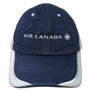 Air Canada Strapback Baseball Cap Blue One Size Embroidered Nexen Headwear